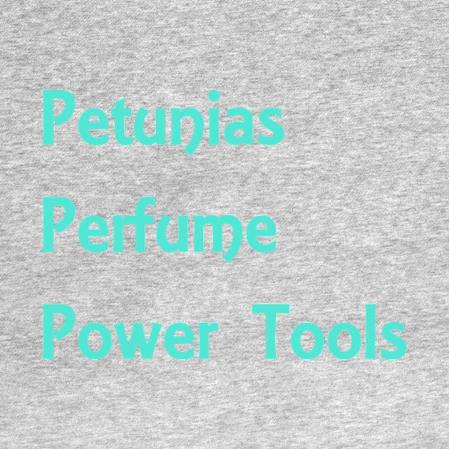 Petunias/Power Tools Teal by Clearpebbl